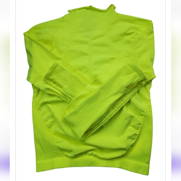 Free People Movement M/L Good Karma High-Neck Top Highlighter NWOT Athleisure - Picture 5 of 12